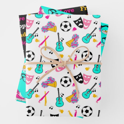 ドリームチアリー10代のダーのパターン ラッピングペーパーシート (インサイチュ)