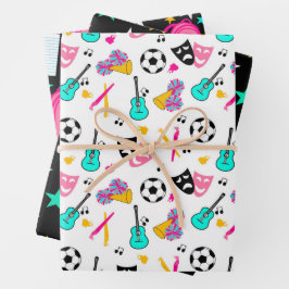 ドリームチアリー10代のダーのパターン ラッピングペーパーシート