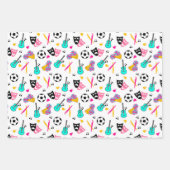 ドリームチアリー10代のダーのパターン ラッピングペーパーシート (正面3)