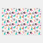 ドリームチアリー10代のダーのパターン ラッピングペーパーシート (正面)