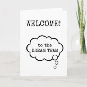 ドリームチームへようこそ新入社員証 カード (正面)