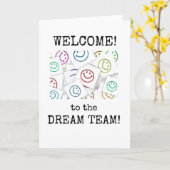 ドリームチームへようこそ新入社員証 カード (黄色い花)