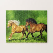 ドリームチームアイスランランニングドホース牧草地 ジグソーパズル (横)