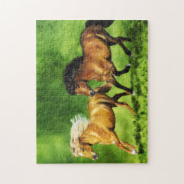 ドリームチームアイスランランニングドホース牧草地 ジグソーパズル