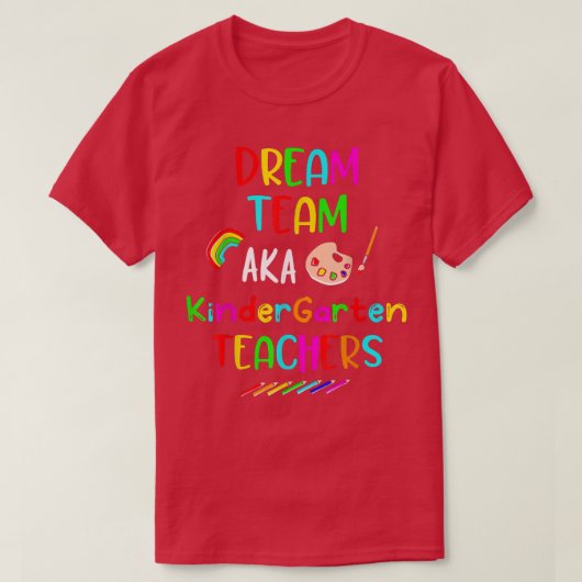 ドリームチーム幼稚園おもしろい先生バックSch Tシャツ (デザイン正面)