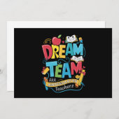 ドリームチーム幼稚園教諦新学期 招待状 (正面/裏面)