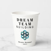 ドリームチーム建物会社のロゴ 紙コップ (正面)