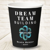 ドリームチーム建物会社のロゴ 紙コップ