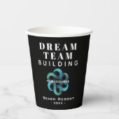 ドリームチーム建物会社のロゴ 紙コップ (正面)