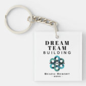ドリームチーム建物会社ロゴキーチェーン キーホルダー (正面)