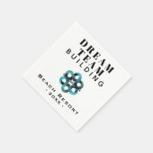 ドリームチーム建物会社ロゴパーティー スタンダードカクテルナプキン (角)