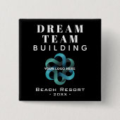 ドリームチーム建物会社ロゴボタン 缶バッジ (正面)