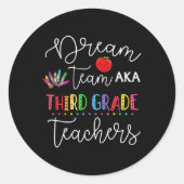ドリームチーム第3グレードおもしろい先生Scに戻る ラウンドシール (正面)