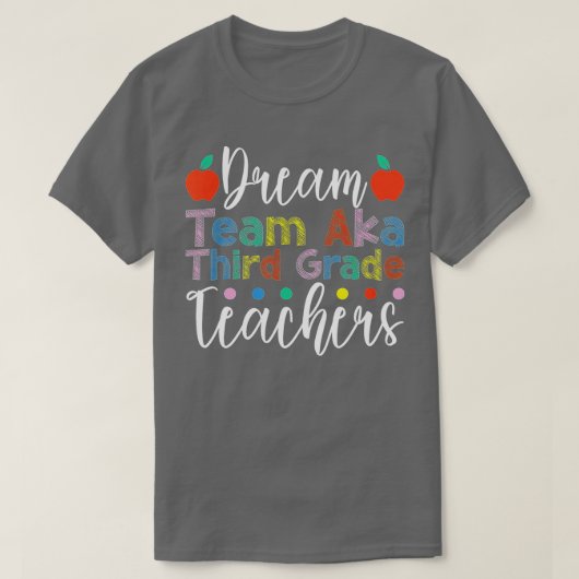ドリームチーム赤三年生チーム先生戻る Tシャツ (デザイン正面)