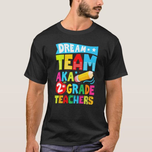 ドリームチーム赤二年生チーム先生戻る Tシャツ (正面)