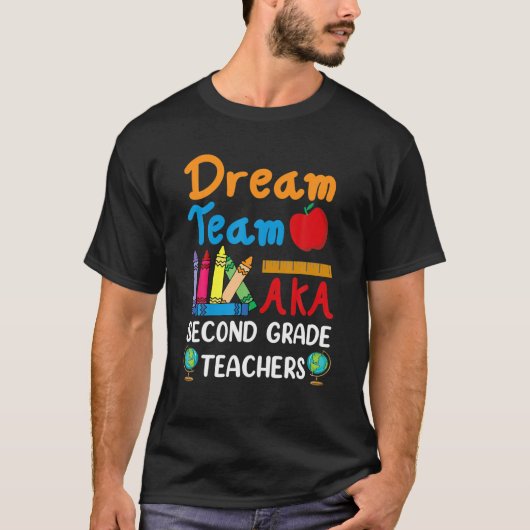 ドリームチーム2年生おもしろい先生バックSch Tシャツ (正面)
