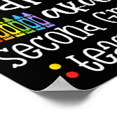 ドリームチーム2年生のおもしろい先生バックSchoo ポスター (角)