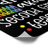 ドリームチーム2年生のおもしろい先生バックSchoo ポスター (角)