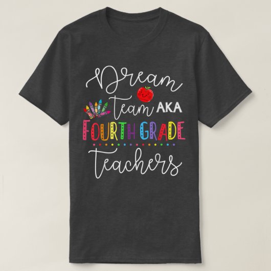 ドリームチーム4年生引用文おもしろい先生戻る Tシャツ (デザイン正面)