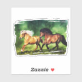 ドリームチーム – アイスランドの馬 シール (シート)