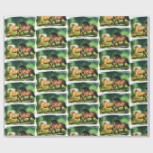 ドリームチーム – アイスランドの馬 ラッピングペーパー (フラット)