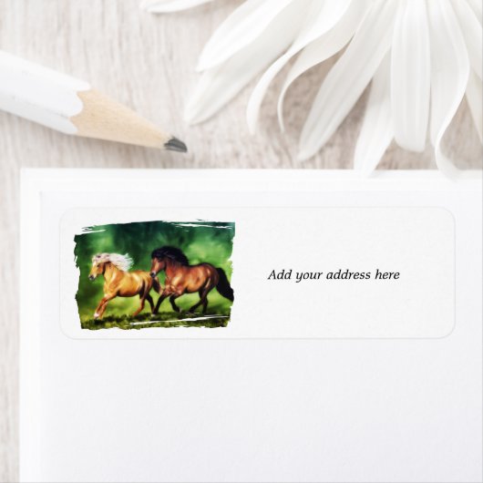 ドリームチーム – アイスランドの馬 ラベル (インサイチュ)