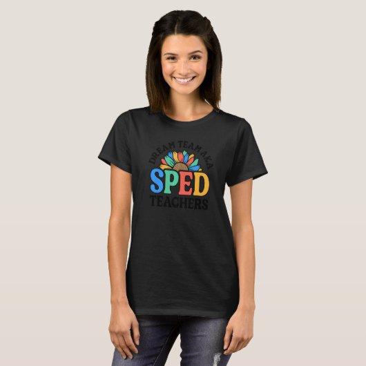 ドリームチームAKA SPED先生特別教育Flo Tシャツ (正面フル)