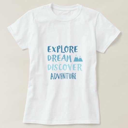 ドリームディスカバーアドベンチャーを探索 Tシャツ (デザイン正面)