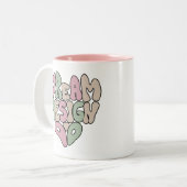 ドリームデザインドハンドレタリングタイポグラフィ ツートーンマグカップ (正面左)