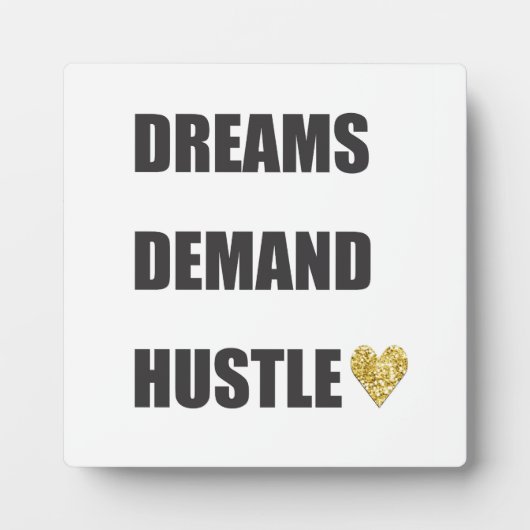 ドリームデマンドハッスルやる気を起こさせるオフィスデスク フォトプラーク (正面)