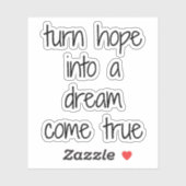 ドリームトゥル来ル・カスタム・カットのビニール・ステッカー シール (シート)