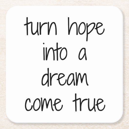 ドリームトゥル来紙コースター スクエアペーパーコースター (正面)