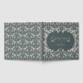 ドリームドラゴンフライのコーンフラワー、星、シェブロン ゲストブック (全面)