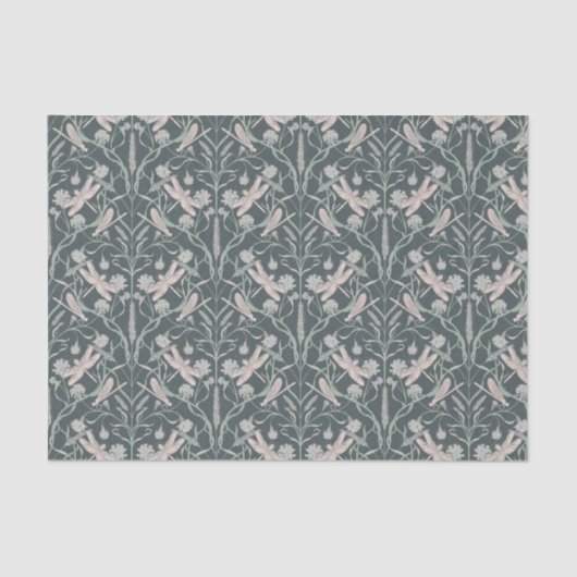 ドリームドラゴンフライのコーンフラワー、星、シェブロン 薄葉紙 (正面)