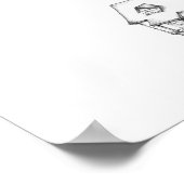 ドリームハウスフィンガープリント結婚ズゲストブック ポスター (角)