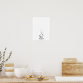 ドリームハウスフィンガープリント結婚ズゲストブック ポスター (キッチン)