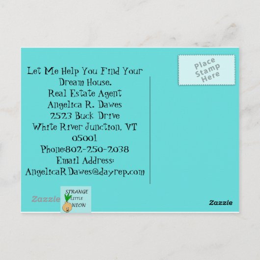 ドリームハウス実在エステートエージェントハガキ ポストカード (裏面)