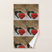 ドリームハートA 落ちた' バスタオルセット (ハンドタオル)