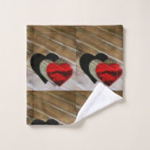 ドリームハートA 落ちた' バスタオルセット (ウォッシュタオル)