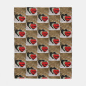 ドリームハートA 落ちた' フリースブランケット (正面)