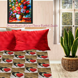 ドリームハートA 落ちた' フリースブランケット