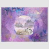 ドリームパープルと金ゴールドバニーズコラージュデコップページ 薄葉紙 (正面)