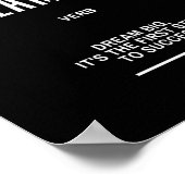 ドリームビッグやる気を起こさせる引用文 ポスター (角)