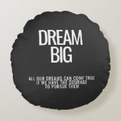 ドリームビッグやる気を起こさせる装飾用クッション ラウンドクッション (正面)