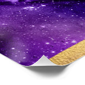 ドリームビッグウォーター色銀河系金ゴールドモノグラム名 ポスター (コーナー)