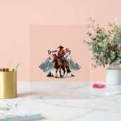 ドリームビッグカウボーイライディングホース アクリルサイン (ウェディング)