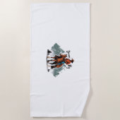 ドリームビッグカウボーイライディングホース ビーチタオル (正面)