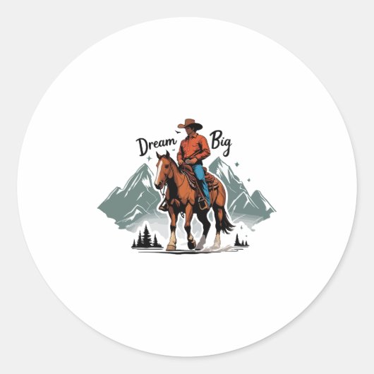 ドリームビッグカウボーイライディングホース ラウンドシール (正面)