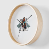 ドリームビッグカウボーイライディングホース 壁時計 (傾斜)