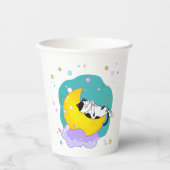 「ドリームビッグキャットスリープオンムーン感動的引用文 紙コップ (正面)